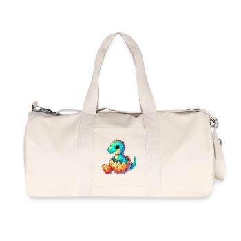 Dinosaur - Recycled Canvas Sports Bag by Stanley/Stella - natural - Front