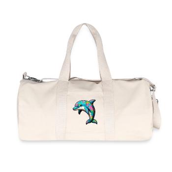 Delfin - Recycelte Canvas-Sporttasche von Stanley/Stella - Naturweiß - Vorne