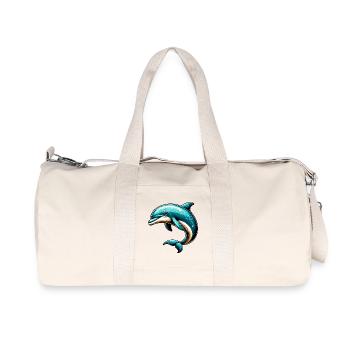 Delfin - Recycelte Canvas-Sporttasche von Stanley/Stella - Naturweiß - Vorne
