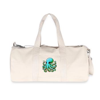Krake - Recycelte Canvas-Sporttasche von Stanley/Stella - Naturweiß - Vorne