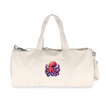 Krake - Recycelte Canvas-Sporttasche von Stanley/Stella - Naturweiß - Vorne