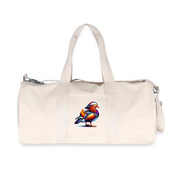Mandarin duck - Recycled Canvas Sports Bag by Stanley/Stella - natural - Front