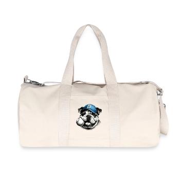 Dog Bulldog Baseball - Recycled Canvas Sports Bag by Stanley/Stella - natural - Front