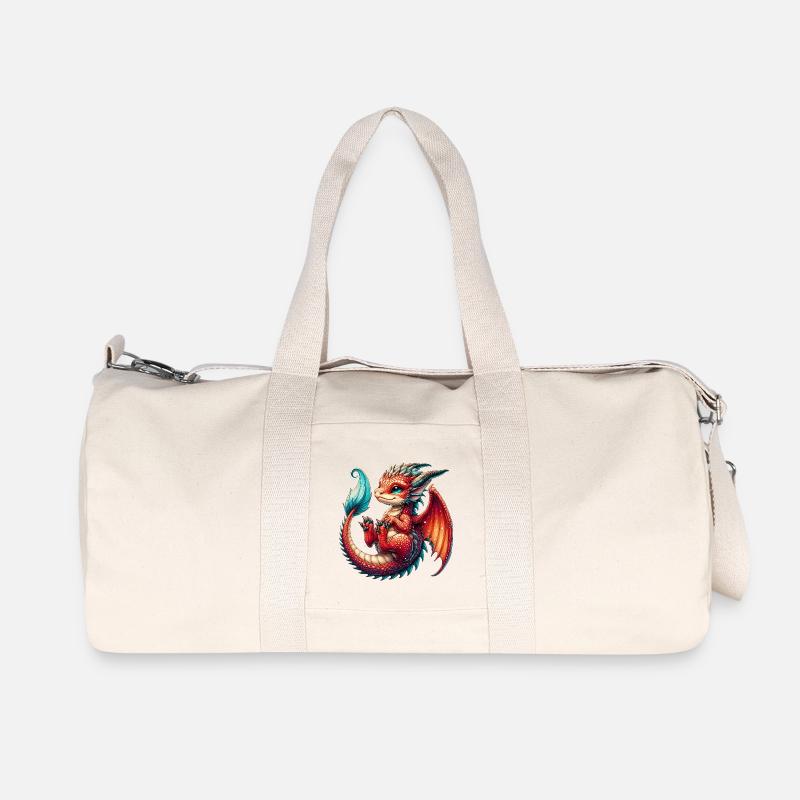 Drache - Recycelte Canvas-Sporttasche von Stanley/Stella - Naturweiß