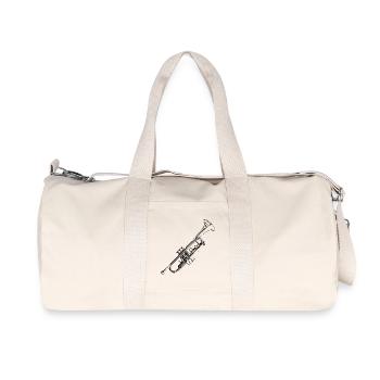 Trumpets Drawing - Recycled Canvas Sports Bag by Stanley/Stella - natural - Front