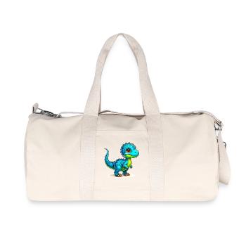 Dinosaurier - Recycelte Canvas-Sporttasche von Stanley/Stella - Naturweiß - Vorne