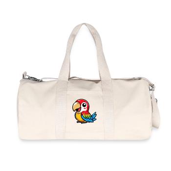 Papagei - Recycelte Canvas-Sporttasche von Stanley/Stella - Naturweiß - Vorne