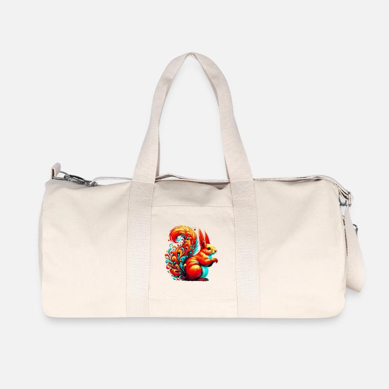Eichhörnchen - Recycelte Canvas-Sporttasche von Stanley/Stella - Naturweiß
