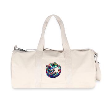 Gecko - Sac de sport en toile recyclée Stanley/Stella - blanc naturel - Devant