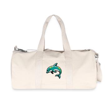 Delfin - Recycelte Canvas-Sporttasche von Stanley/Stella - Naturweiß - Vorne