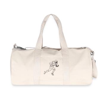 Croquis de football américain - Sac de sport en toile recyclée Stanley/Stella - blanc naturel - Devant