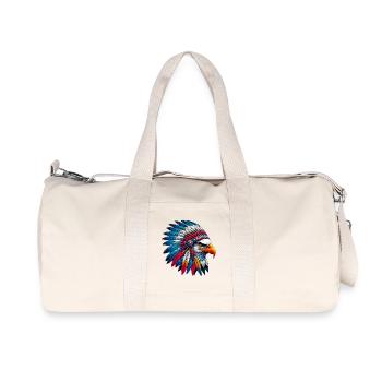 Aigle amérindien Peaux rouges américaines - Sac de sport en toile recyclée Stanley/Stella - blanc naturel - Devant