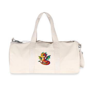 Drache - Recycelte Canvas-Sporttasche von Stanley/Stella - Naturweiß - Vorne