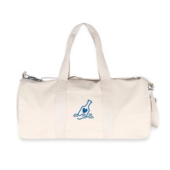 Cœur à la mer – L’amour porté par les vagues - Sac de sport en toile recyclée Stanley/Stella - blanc naturel - Devant