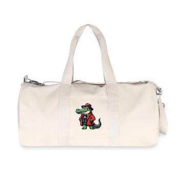 Crocodile Russe en Russe Crocodiles Russes - Sac de sport en toile recyclée Stanley/Stella - blanc naturel - Devant