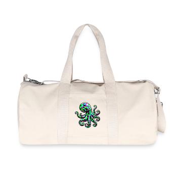 Krake - Recycelte Canvas-Sporttasche von Stanley/Stella - Naturweiß - Vorne
