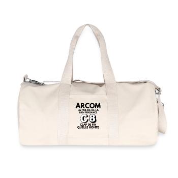 C8, Meinungsfreiheit, Medienfreiheit, Fernsehen - Recycelte Canvas-Sporttasche von Stanley/Stella - Naturweiß - Vorne