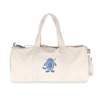 Pinguin Eishockey Silhouette Minimalistisch - Recycelte Canvas-Sporttasche von Stanley/Stella - Naturweiß - Vorne