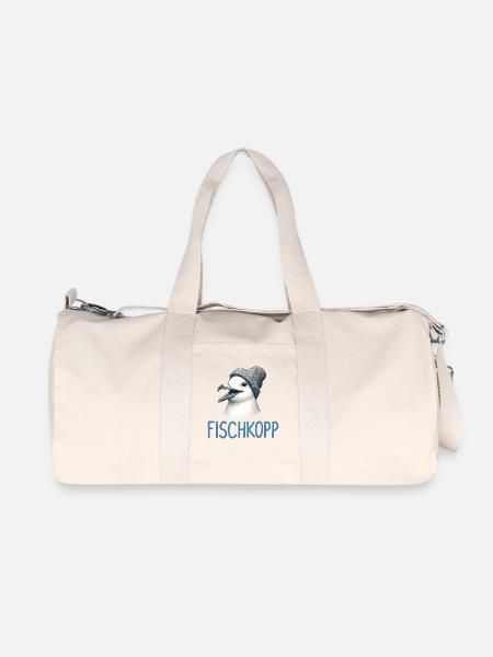 Moin Möwe Vogel Fischkopp Hamburg Beanie Mütze - Recycelte Canvas-Sporttasche von Stanley/Stella - Naturweiß