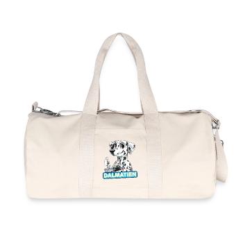 TEAM Dalmatian - Black - Recycled Canvas Sports Bag by Stanley/Stella - natural - Front