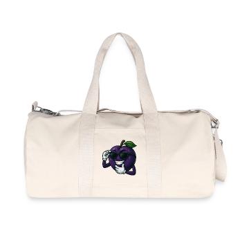 Cool Plum with Sunglasses Cartoon Funny - Recycled Canvas Sports Bag by Stanley/Stella - natural - Front