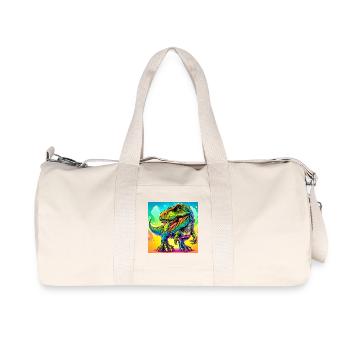 dinosaure - Sac de sport en toile recyclée Stanley/Stella - blanc naturel - Devant