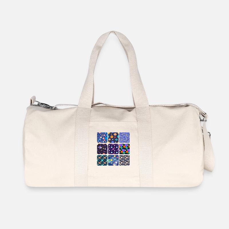 Kindliche kosmische Designs - Recycelte Canvas-Sporttasche von Stanley/Stella - Naturweiß