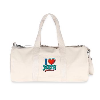 Love for Math Heart Design - Recycled Canvas Sports Bag by Stanley/Stella - natural - Front