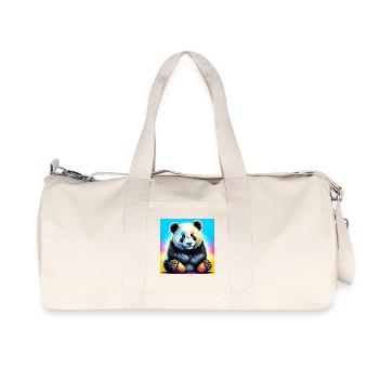 panda - Recycled Canvas Sports Bag by Stanley/Stella - natural - Front