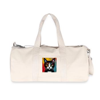 cat - Recycled Canvas Sports Bag by Stanley/Stella - natural - Front