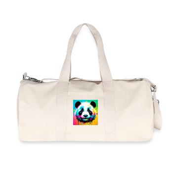 panda - Recycled Canvas Sports Bag by Stanley/Stella - natural - Front
