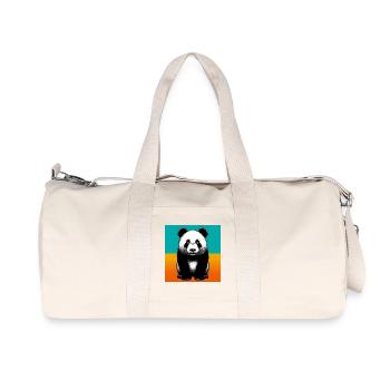 Panda - Recycelte Canvas-Sporttasche von Stanley/Stella - Naturweiß - Vorne