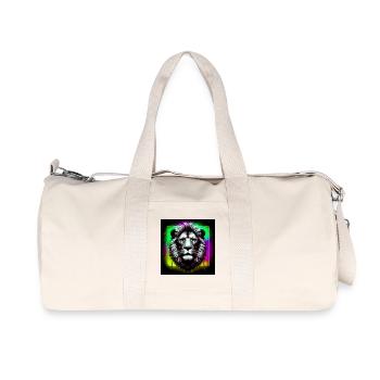 lion - Recycled Canvas Sports Bag by Stanley/Stella - natural - Front