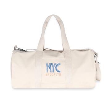 NYC Brooklyn – Urban Street Style - Recycled Canvas Sports Bag by Stanley/Stella - natural - Front