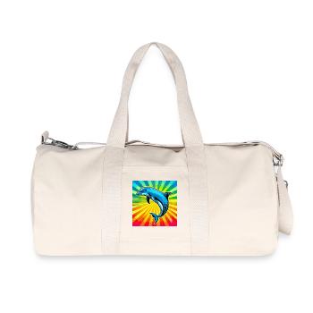 Delfin - Recycelte Canvas-Sporttasche von Stanley/Stella - Naturweiß - Vorne