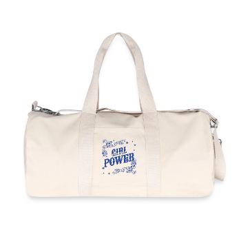 Powerful Girl Floral - Recycled Canvas Sports Bag by Stanley/Stella - natural - Front