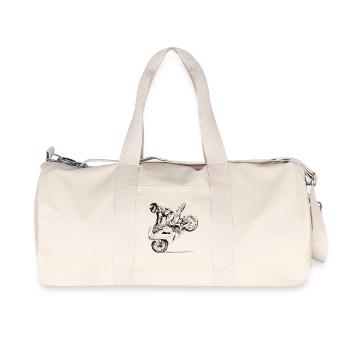 Cascade à moto - Sac de sport en toile recyclée Stanley/Stella - blanc naturel - Devant