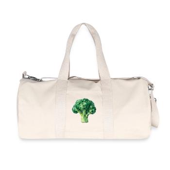 Brokkoli - Cooles Gemüse-Logo - Recycelte Canvas-Sporttasche von Stanley/Stella - Naturweiß - Vorne