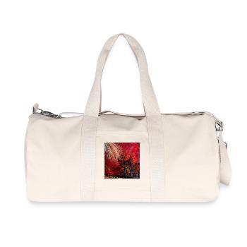 Feuerwirbel Leinwanddruck - Recycelte Canvas-Sporttasche von Stanley/Stella - Naturweiß - Vorne
