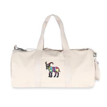 Mountain Goat Halloween Zombie - Recycled Canvas Sports Bag by Stanley/Stella - natural - Front