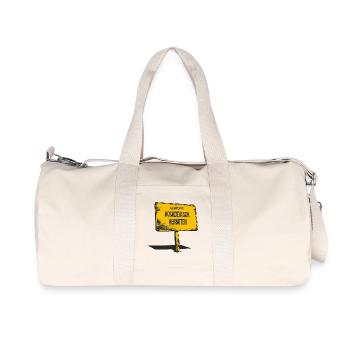 Achtung: Hochdeutsch verboten – Witziges Shirt - Recycelte Canvas-Sporttasche von Stanley/Stella - Naturweiß - Vorne