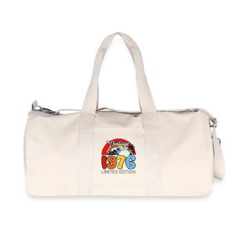 Vintage 1976 Limited Edition - Recycelte Canvas-Sporttasche von Stanley/Stella - Naturweiß - Vorne