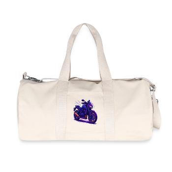 Neon motorcycle vibe - Recycled Canvas Sports Bag by Stanley/Stella - natural - Front