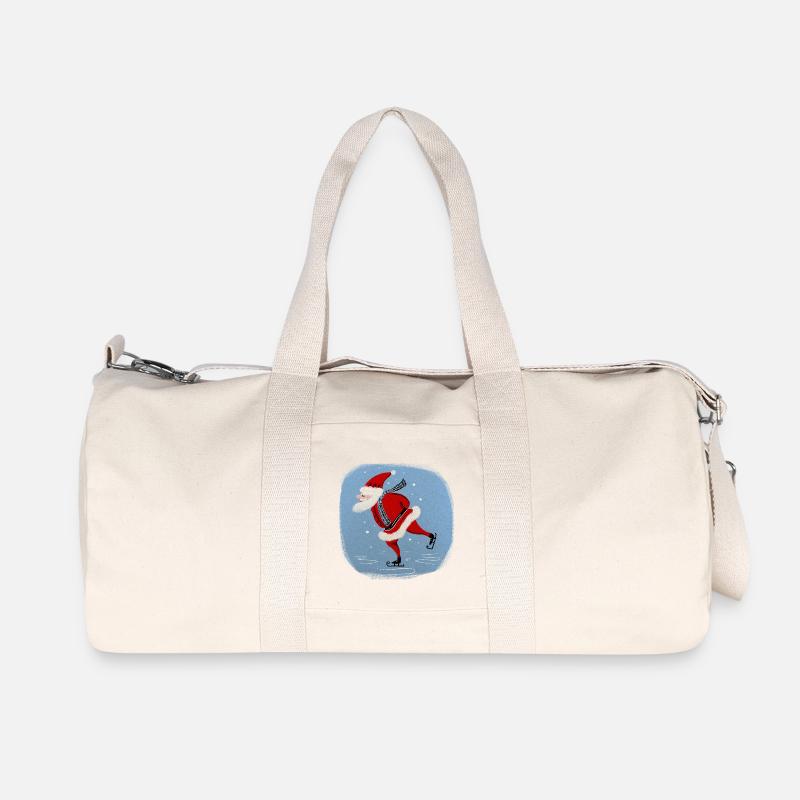 Weihnachtsmann auf Kufen - Recycelte Canvas-Sporttasche von Stanley/Stella - Naturweiß