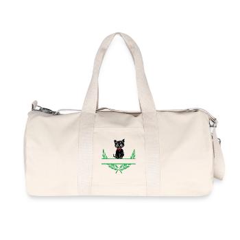 Laurel Wreath with Namespace - Recycled Canvas Sports Bag by Stanley/Stella - natural - Front