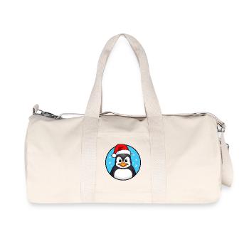 Pingouin de Noël - Sac de sport en toile recyclée Stanley/Stella - blanc naturel - Devant