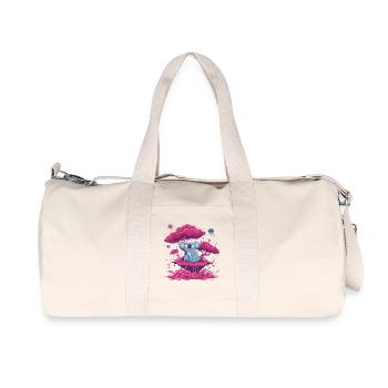 Koala in the Pink Forest - Recycled Canvas Sports Bag by Stanley/Stella - natural - Front