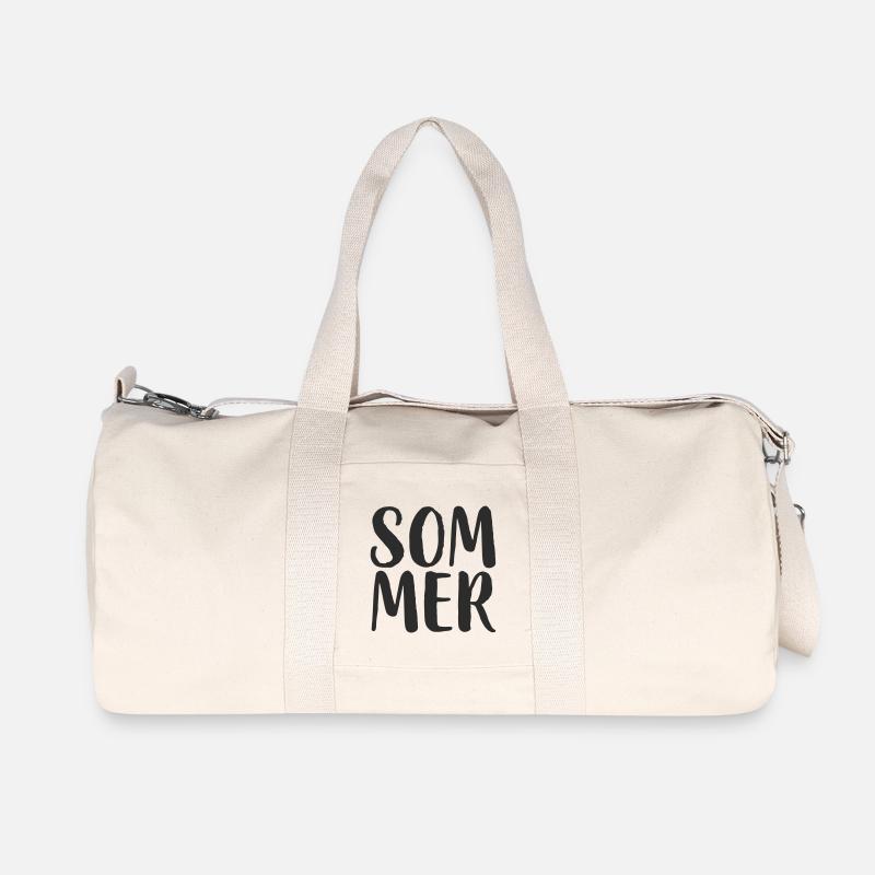 Style de lettrage à la main d’été - Sac de sport en toile recyclée Stanley/Stella - blanc naturel