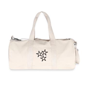 STAR. VALENTINE'S DAY. HEART. I LOVE YOU. I LOVE - Recycled Canvas Sports Bag by Stanley/Stella - natural - Front