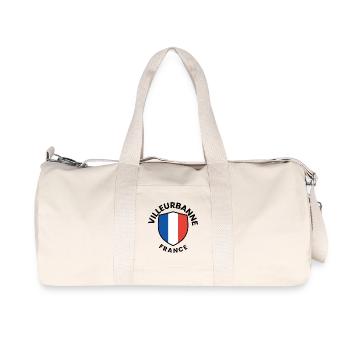 Villeurbanne-Frankreich-Schild - Recycelte Canvas-Sporttasche von Stanley/Stella - Naturweiß - Vorne
